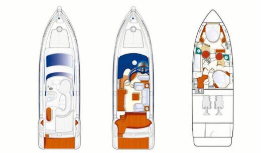 Motorboat Azimut Azimut 50 Fly Planimetria della barca