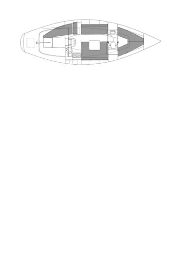 Sailboat HALBERG RASSY 33 MISTRAL Plano del barco