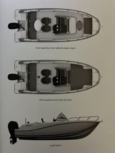 Motorboat Quicksilver Activ open 675 Boat layout