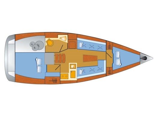 Sailboat  Bavaria Cruiser 34 boat plan