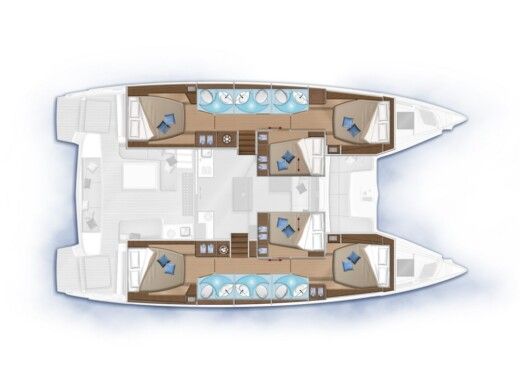 Catamaran  Lagoon 50 Plattegrond van de boot