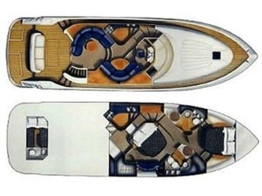 Motorboat  Fairline Squadron 52 Boat design plan