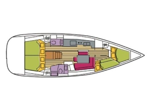 Sailboat Beneteau Oceanis 46 boat plan