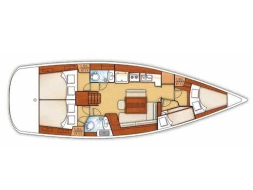 Sailboat  Oceanis 43 Boat layout