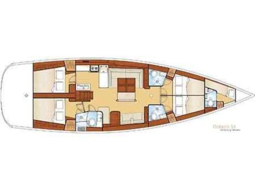 Sailboat Beneteau Oceanis 54 boat plan