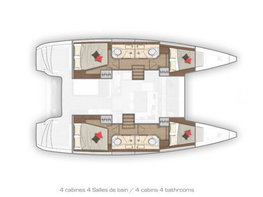 Catamaran Lagoon Lagoon 40 Boat layout