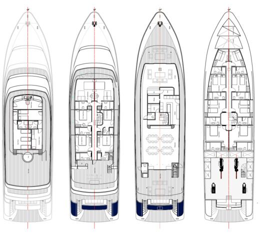 Motor Yacht Custom made Custom Made 142 Boat layout