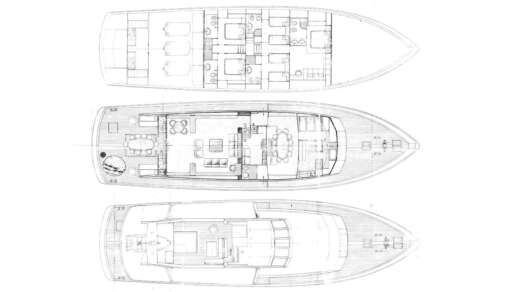Motor Yacht Cantieri di Pisa OLGA Planimetria della barca