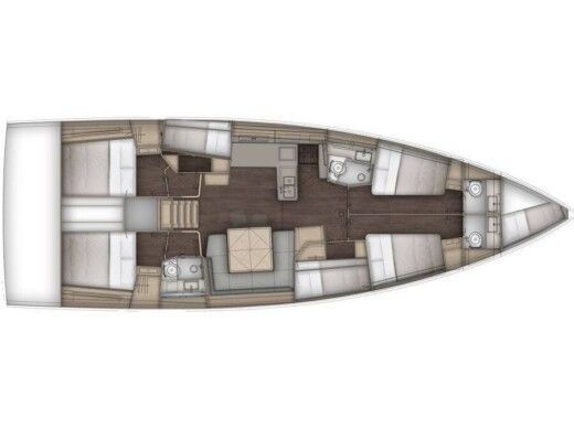 Sailboat  Dufour 54 Boat design plan