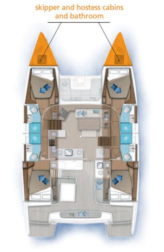 Catamaran Lagoon 46 Calipso Boat layout