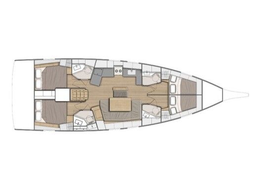 Sailboat BENETEAU OCEANIS 46.1 Boot Grundriss