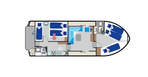 Houseboat Kormoran 1150 (ZEU) Boot Grundriss