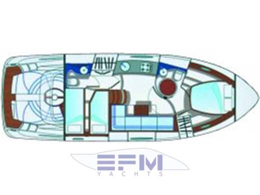 Motorboat Azimut Atlantis 39 Planimetria della barca