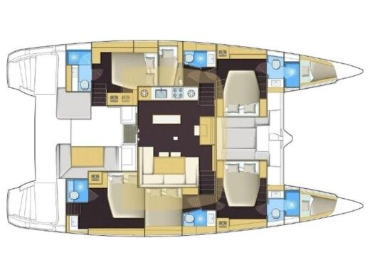 Catamaran Lagoon Lagoon 52f Boat design plan