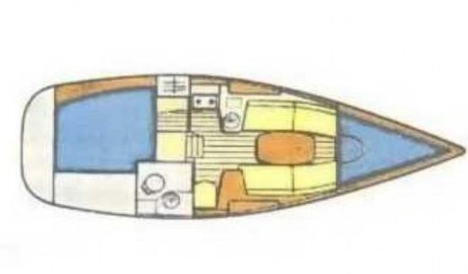 Sailboat Jeanneau Sun Odyssey 28.1 Boat layout