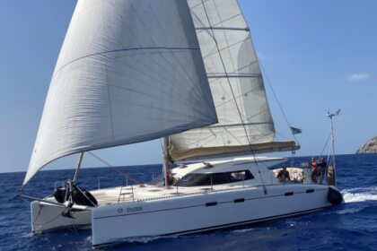 Miete Katamaran Nautitech. Private and boat party 22 pers max 47 Kreta