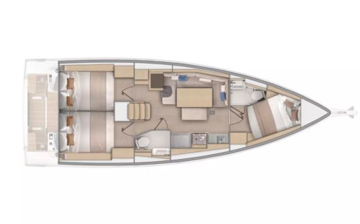 Sailboat Beneteau Oceanis 37.1 Boat layout