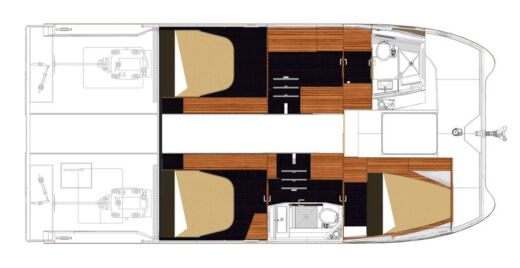 Motorboat Fountaine Pajot My 37 boat plan