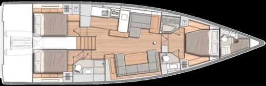 Sailboat Beneteau Oceanis 54 Boat design plan