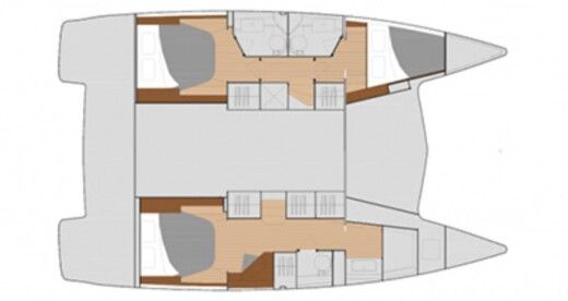 Catamaran Fountaine Pajot Lucia 40 Boot Grundriss