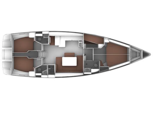 Sailboat Bavaria Cruiser 51 Plano del barco