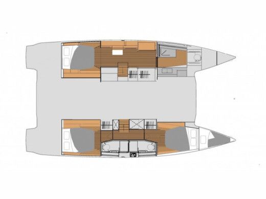 Catamaran  Elba 45 boat plan