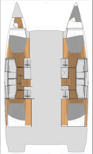 Catamaran Fountaine Pajot Elba 45 Plan du bateau