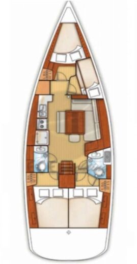 Sailboat Beneteau Oceanis 430 boat plan
