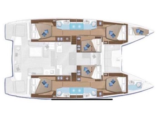 Catamaran Lagoon 50 (Gen+A/C+WM) Boat design plan