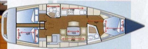 Sailboat Grand Soleil Grand Soleil 43 Planimetria della barca