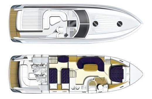 Motorboat Princess V42 Boat design plan