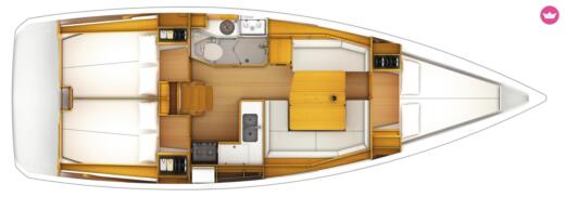 Sailboat Jeanneau Sun Odyssey 37.9 Boat layout