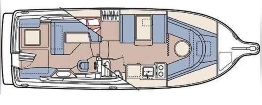 Motorboat BAYLINER 3255 Avanti Express Boot Grundriss