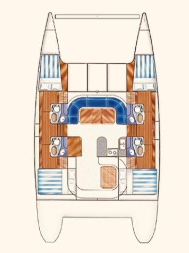 Catamaran Nautitech 435 Plano del barco