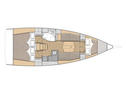 Sailboat  Oceanis 34.1 Planimetria della barca