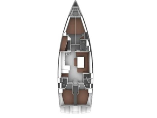 Sailboat  Bavaria Cruiser 51 Plattegrond van de boot