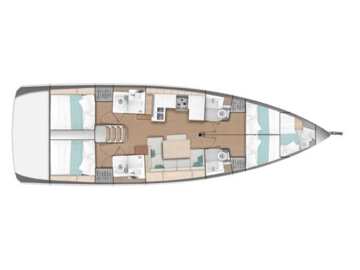 Sailboat  Sun Odyssey 490 Boot Grundriss