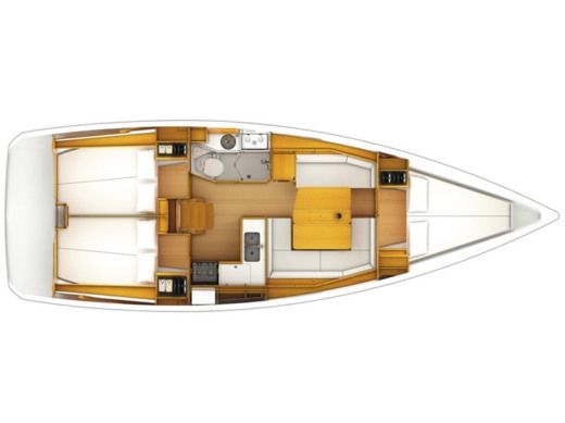 Sailboat JEANNEAU SUN ODYSSEY 379 Boat layout