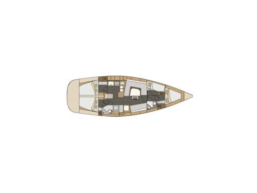 Sailboat Elan 45 Impression Plattegrond van de boot