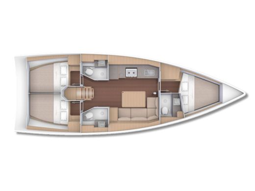 Sailboat Dufour Dufour 390 Grand Large boat plan