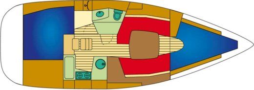 Sailboat Jeanneau Sun Fast 32i Planta da embarcação