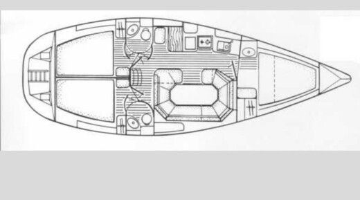 Sailboat Jeanneau Sun Odyssey 36 Boot Grundriss