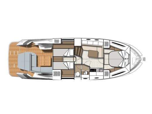 Motorboat Beneteau Gran Turismo 41 Σχέδιο κάτοψης σκάφους