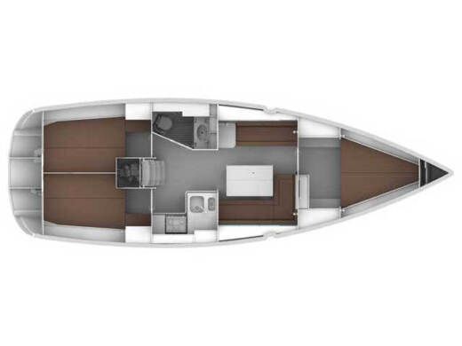 Sailboat BAVARIA 36 CRUISER Boot Grundriss
