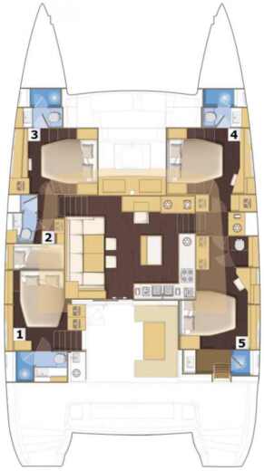 Catamaran Lagoon Lagoon 560 Boot Grundriss