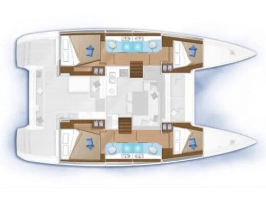 Catamaran  Lagoon 40 Boot Grundriss