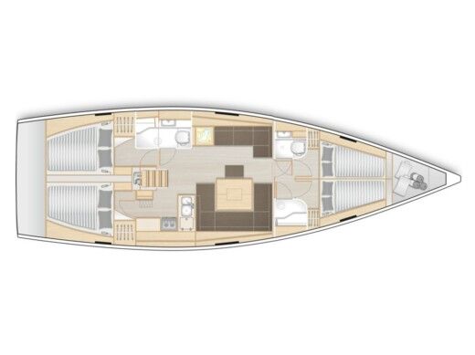 Sailboat  Hanse 458 boat plan
