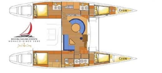 Catamaran Lagoon 570 Boat layout