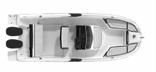 Motorboat Beneteau Flyer 7.7 spacedeck Plattegrond van de boot