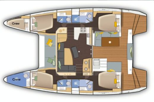 Catamaran Lagoon Lagoon 42 Planimetria della barca